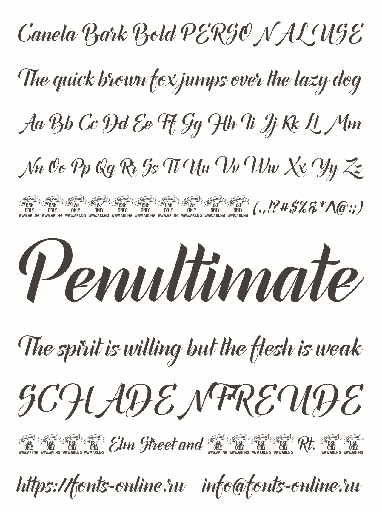 Canela Bark Bold PERSONAL USE Free Font Download
